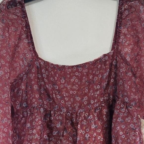Altar'd State Dress Womens Small Janey Dress Puff Sleeves Whimsical Boho NWT - Picture 4 of 11